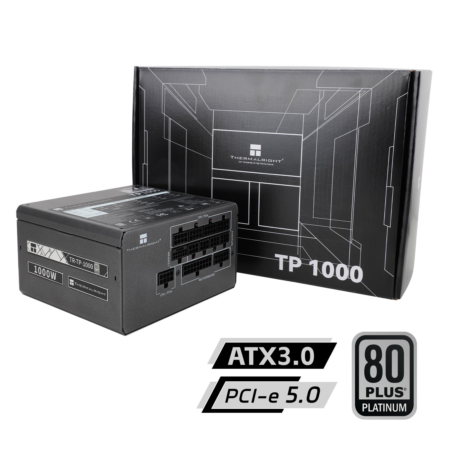 Nguồn máy tính Thermalright TP 1000 nhập khẩu - Đen | 1000W, 80 Plus Platinum, PCIe 5.0