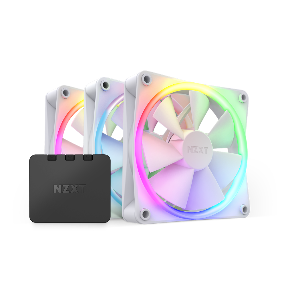 Fan Case NZXT F120 RGB Triple Pack - Trắng | Kit 3 fan, RGB, kèm HUB (Ring LED)