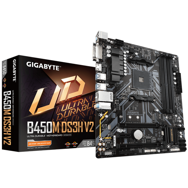  Mainboard Gigabyte B450M DS3H V2 (rev. 1.x) | AMD B450, Socket AM4, Micro ATX, 4 khe DDR4 