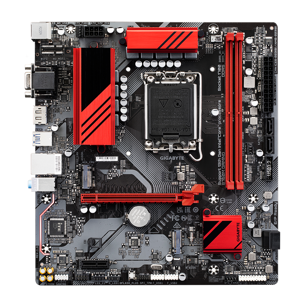 Mainboard Gigabyte B760M Gaming | Intel B760, Socket 1700, Micro ATX, 2 khe DDR5