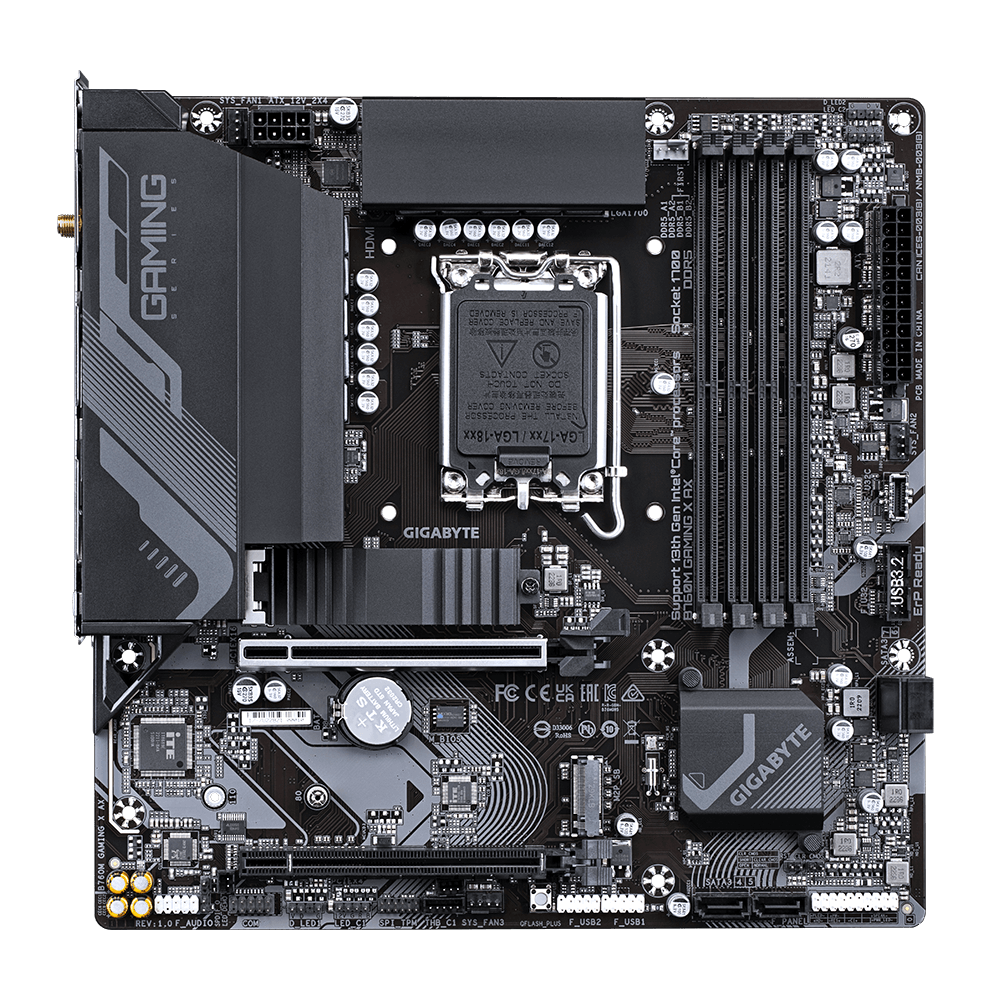 Mainboard Gigabyte B760M GAMING X AX (rev. 1.x) | Intel B760, Socket 1700, Micro ATX, 4 khe DDR5