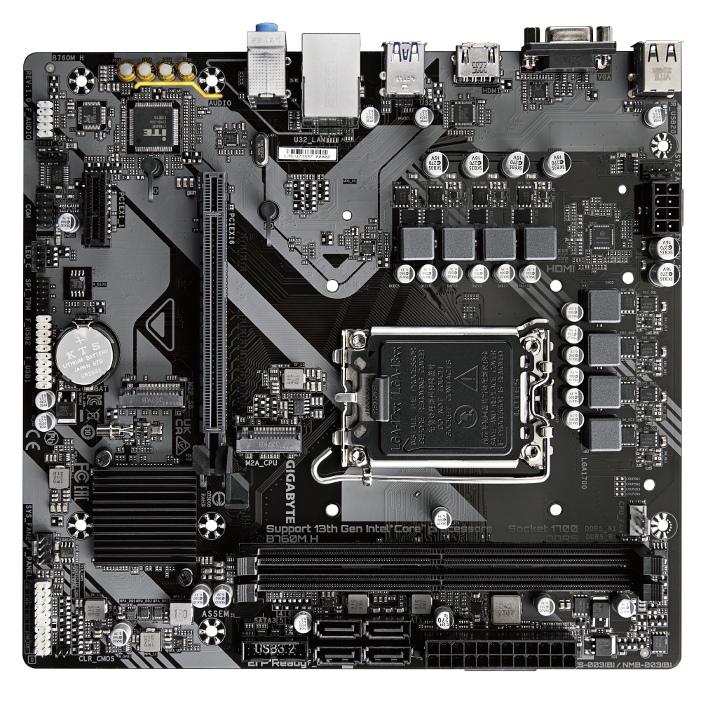 Mainboard Gigabyte B760M H (rev. 1.0) Ultra Durable | Intel B760, Socket 1700, Micro ATX, 2 khe DDR5