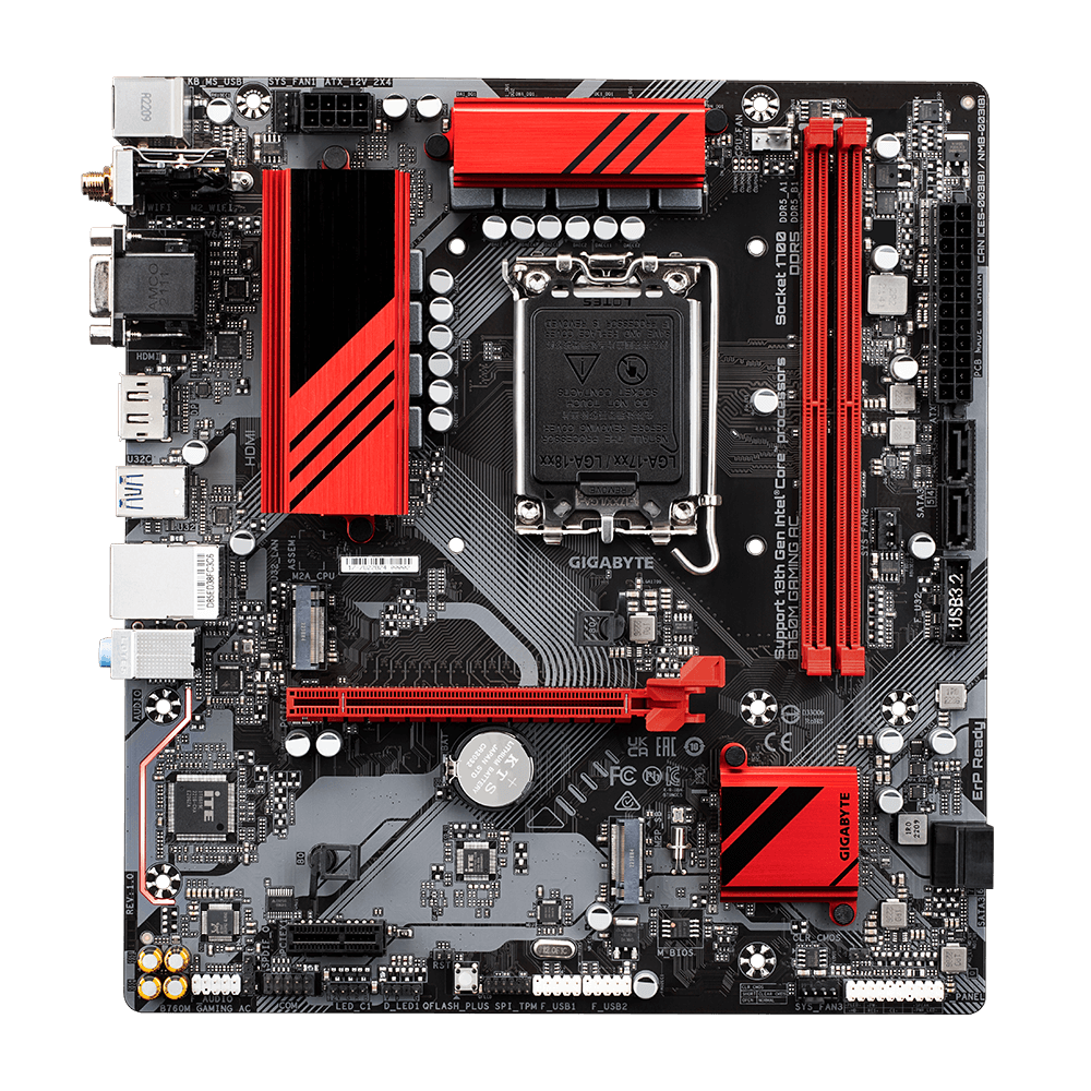 Mainboard Gigabyte B760M Gaming AC (rev. 1.x) | Intel B760, Socket 1700, Micro ATX, 2 khe DDR5