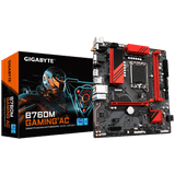  Mainboard Gigabyte B760M Gaming AC (rev. 1.x) | Intel B760, Socket 1700, Micro ATX, 2 khe DDR5 