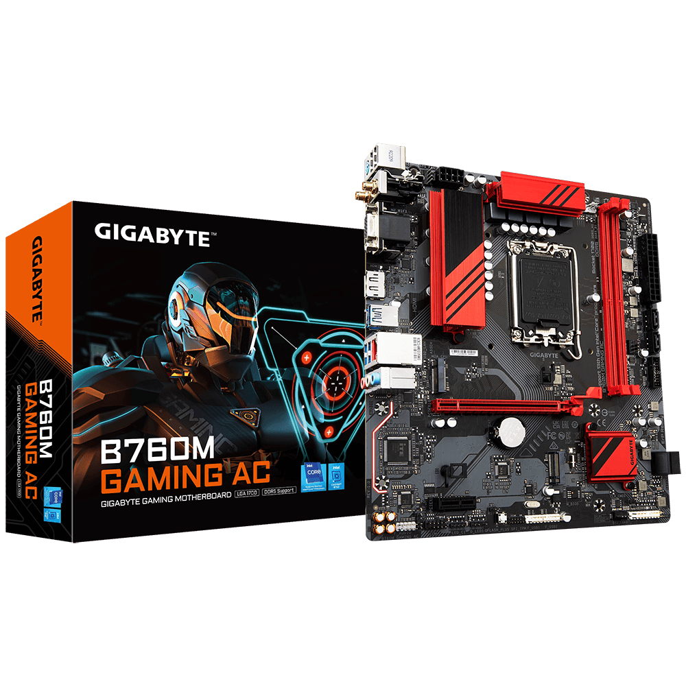 Mainboard Gigabyte B760M Gaming AC (rev. 1.x) | Intel B760, Socket 1700, Micro ATX, 2 khe DDR5