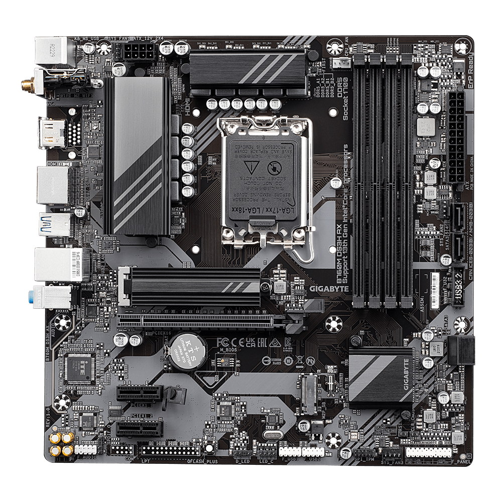 Mainboard Gigabyte B760M DS3H AX (rev. 1.x) | Intel B760, Socket 1700, Micro ATX, 4 khe DDR5