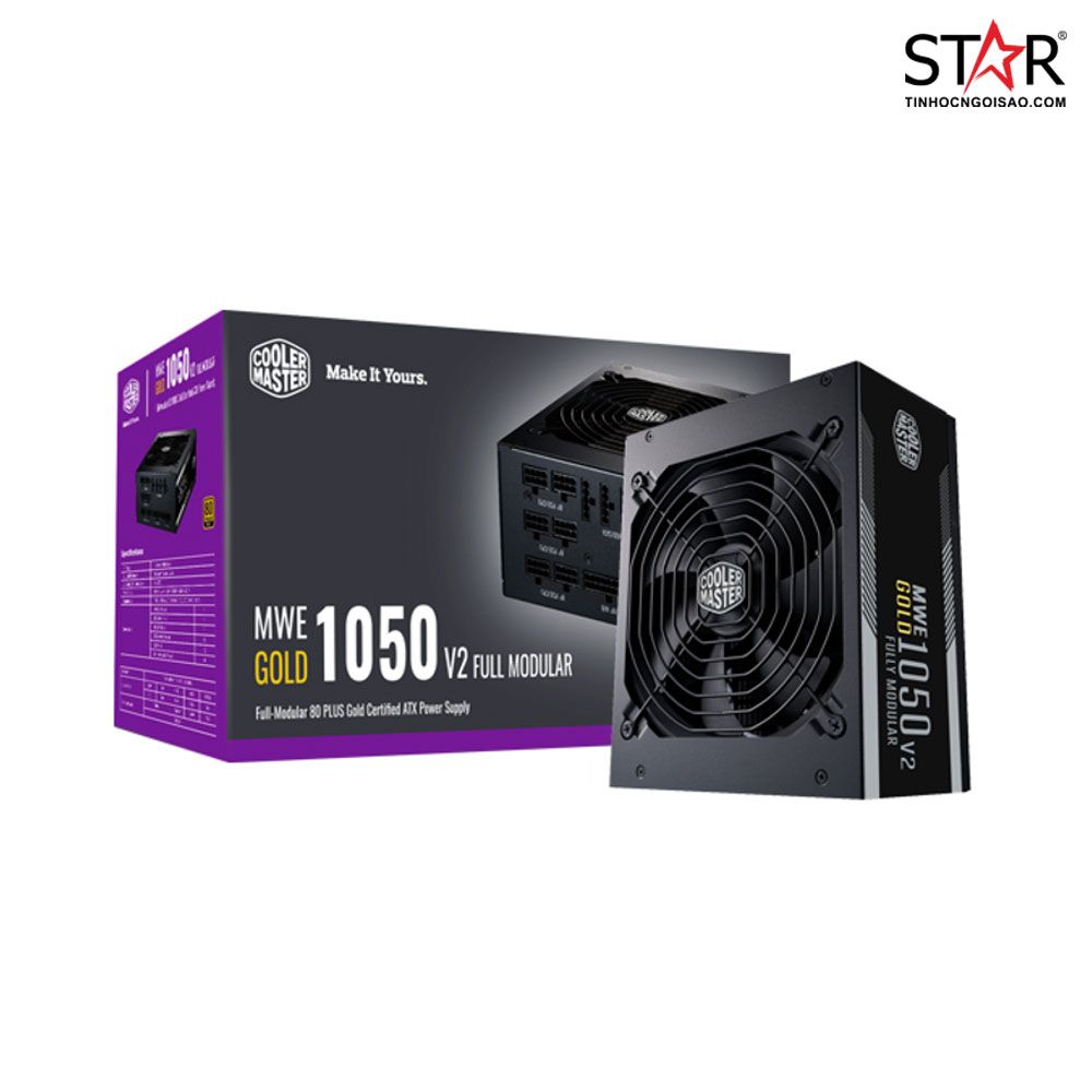 Nguồn Cooler Master MWE Gold V2 1050W 80 Plus Full Modular (MPE-A501-AFCAG-EU)