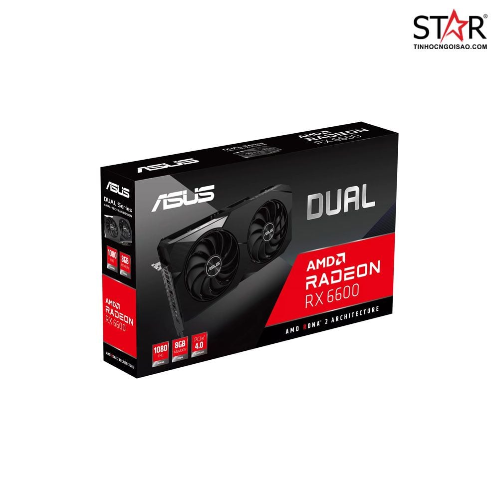 VGA Asus Radeon RX 6600 8GB GDDR6 Dual (DUAL-RX 6600-8GB)