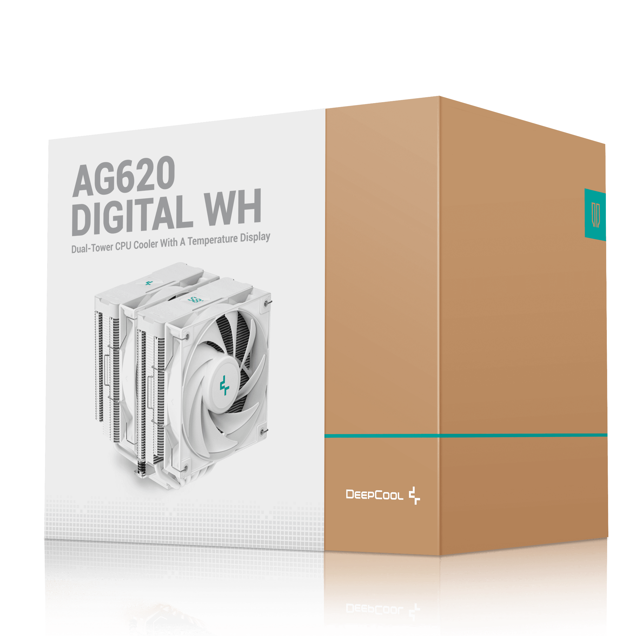 Tản nhiệt khí Deepcool AG620 Digital WH - Trắng, nhập khẩu | Hai tháp, hiển thị nhiệt độ