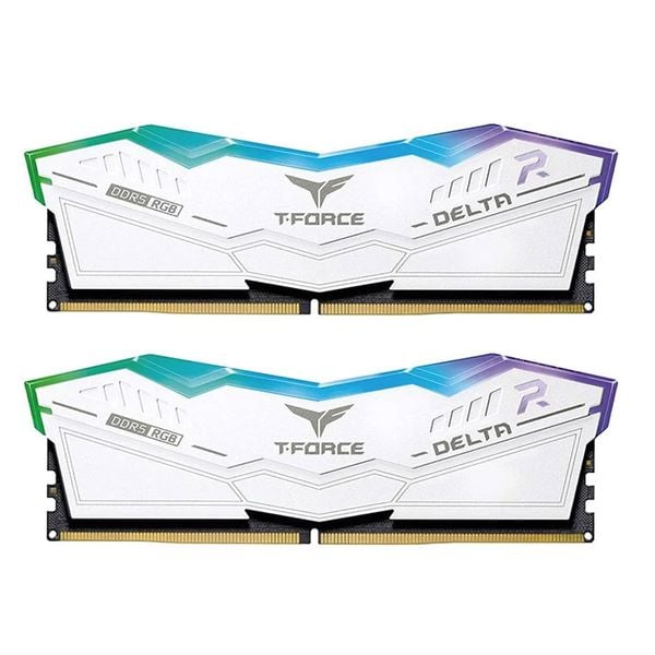  Ram DDR5 TEAMGROUP 32G/6000 T-Force Delta White RGB (2x16GB) Tản Nhiệt (FF4D532G6000HC38ADC01) 
