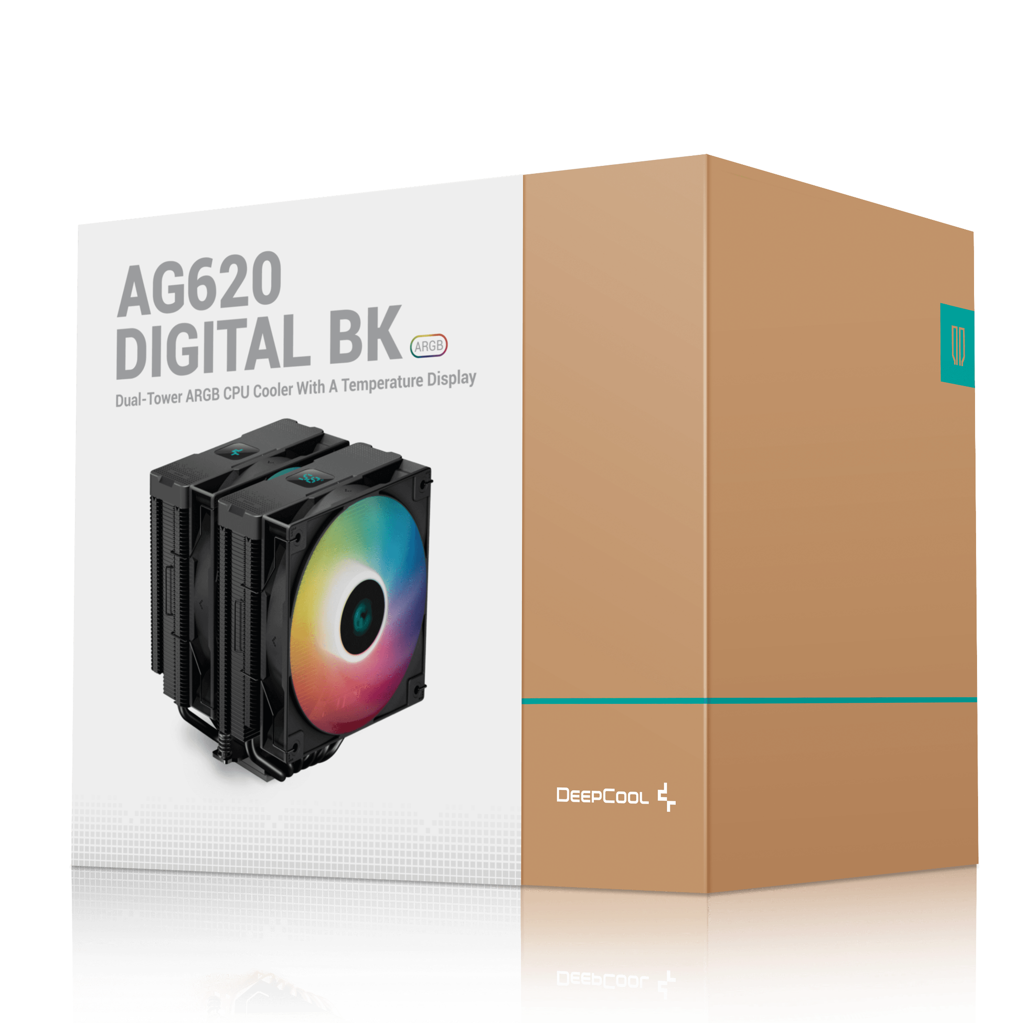 Tản nhiệt khí Deepcool AG620 Digital BK ARGB - Đen, nhập khẩu | Hai tháp, hiển thị nhiệt độ