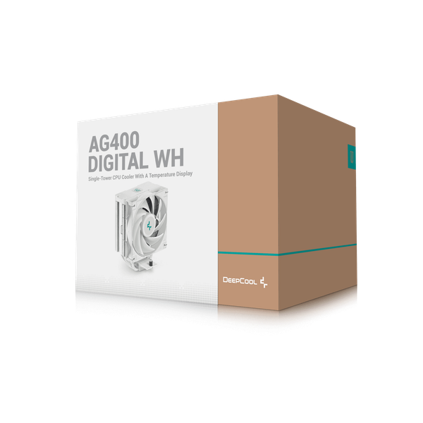  Tản nhiệt khí Deepcool AG400 Digital WH | Display, Trắng 