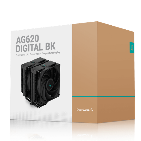  Tản nhiệt khí Deepcool AG620 Digital BK | Display, Đen 