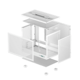  Thùng máy Deepcool CH160 WH Glass Mini-ITX | Trắng, không kèm fan 