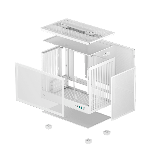  Thùng máy Deepcool CH160 WH Glass Mini-ITX | Trắng, không kèm fan 