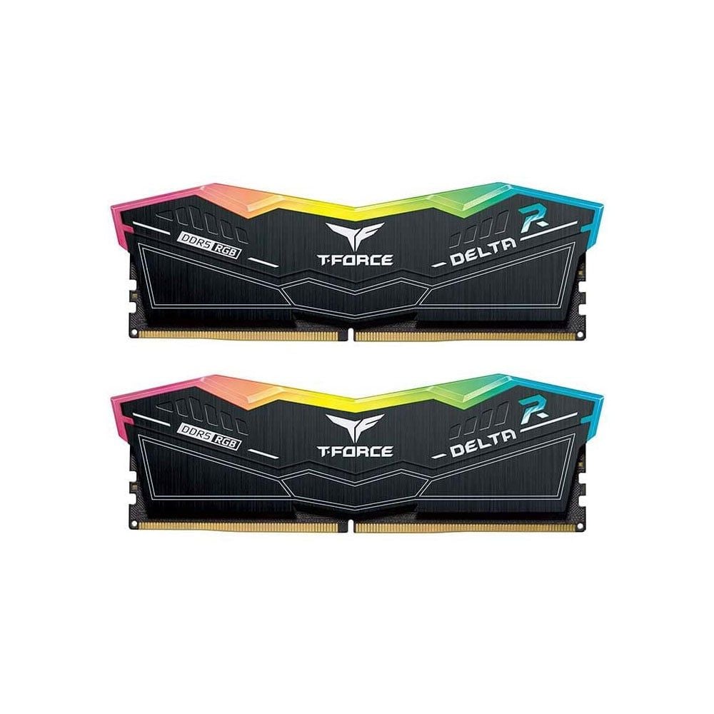 Ram DDR5 TEAMGROUP 32G/6000 T-Force Delta Black RGB (2x16GB) Tản Nhiệt (FF3D532G6000HC38ADC01)