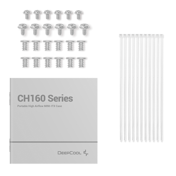  Thùng máy Deepcool CH160 WH Glass Mini-ITX | Trắng, không kèm fan 
