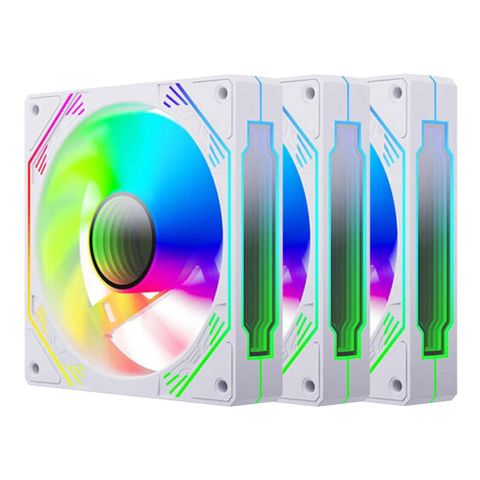 Bộ 3 Fan Case Led Argb Coolmoon F3 Pro (Sync Main)   - Trắng 