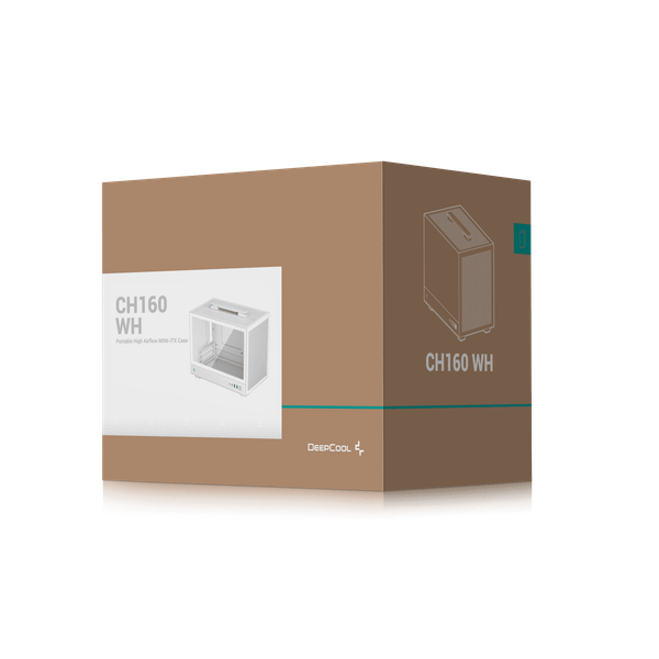  Thùng máy Deepcool CH160 WH Glass Mini-ITX | Trắng, không kèm fan 
