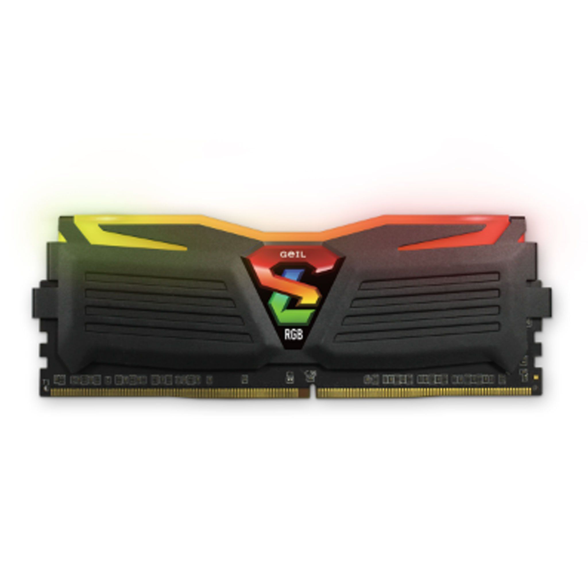 Ram GEIL Super Luce Black RGB 8GB | 8GB x 1, DDR4, 3200MHz (GLS48GB3200C16BSC)