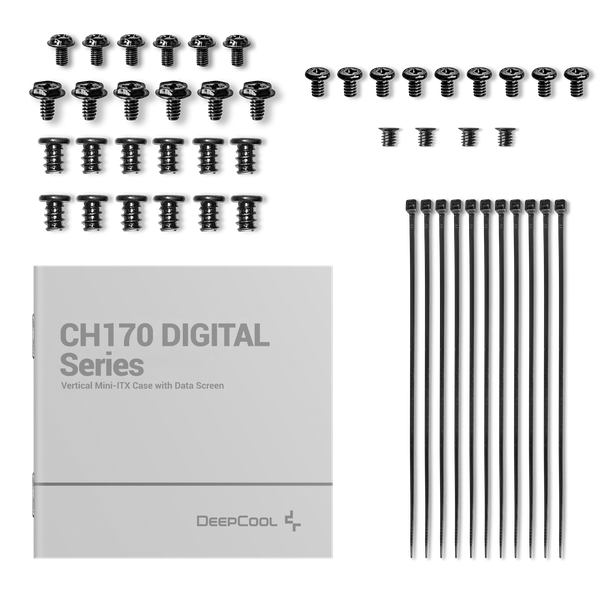  Thùng máy Deepcool CH170 Digital - Black | Không kèm fan 