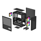  Thùng máy Deepcool CH360 Digital - Đen | Kèm sẵn 3 fan ARGB 