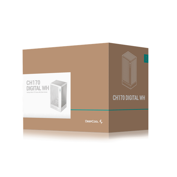  Thùng máy Deepcool CH170 Digital - White | Không kèm fan 