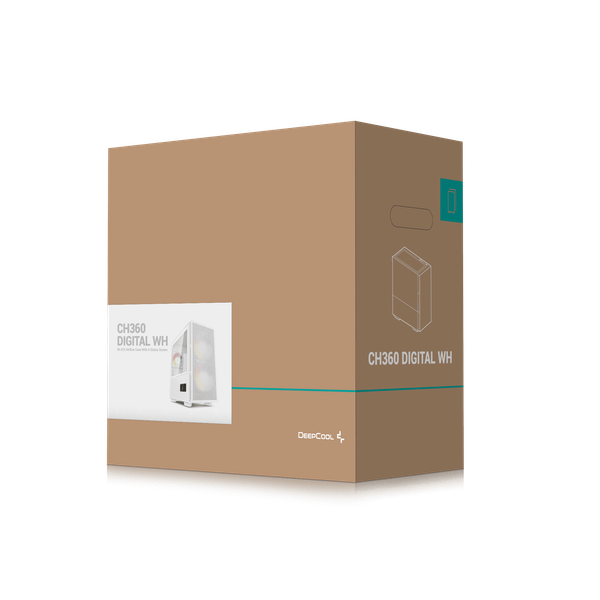  Thùng máy Deepcool CH360 Digital WH - Trắng | Kèm sẵn 3 fan ARGB 
