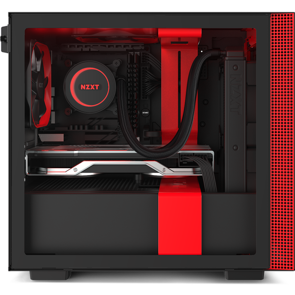  Thùng máy NZXT H210i - Đen đỏ | Mini ITX, nhập khẩu (CA-H210i-W1) 