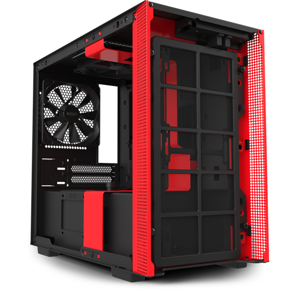  Thùng máy NZXT H210i - Đen đỏ | Mini ITX, nhập khẩu (CA-H210i-W1) 