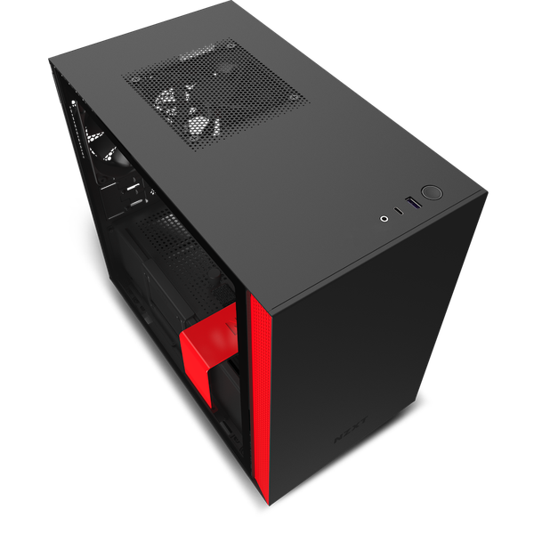  Thùng máy NZXT H210i - Đen đỏ | Mini ITX, nhập khẩu (CA-H210i-W1) 