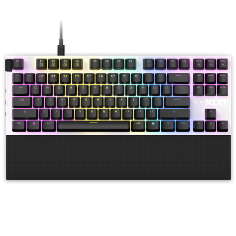 Bàn phím cơ gaming NZXT Function TKL | Có dây, TKL, Linear Switch, RGB, White
