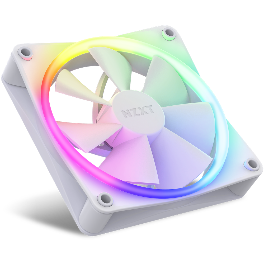 Fan Case NZXT F120 RGB Triple Pack - Trắng | Kit 3 fan, RGB, kèm HUB (Ring LED)