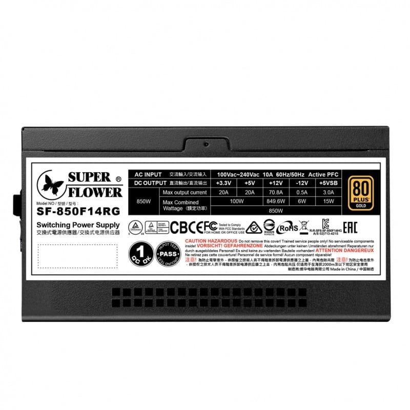 Nguồn Super Flower Leadex III Gold ARGB 850W - Black (SF-850F14RG-BK)