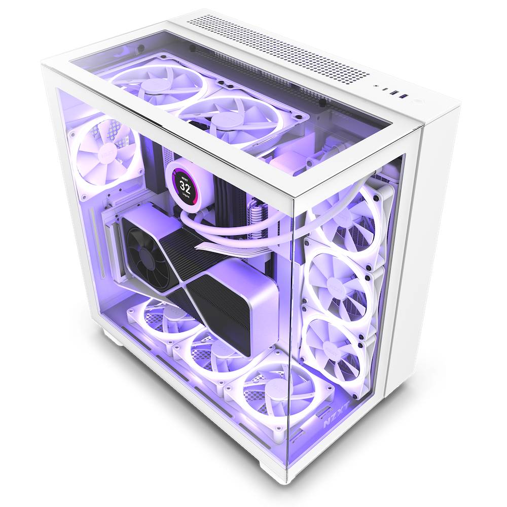 Thùng máy Case NZXT H9 Elite (Black/ White) | Mid Tower, kèm sẵn 4 fan