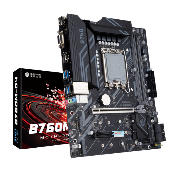  Mainboard HUANANZHI B760M-D4 A DDR4 | LGA 1700, mATX, 2 khe RAM 