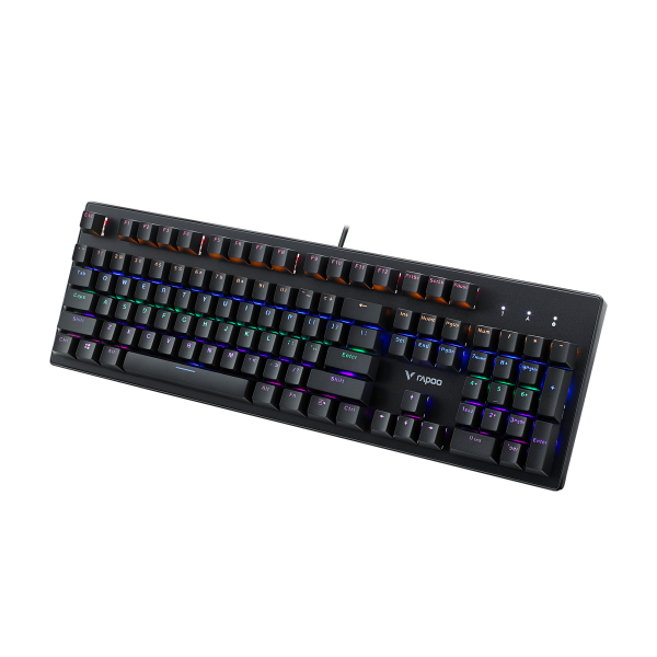  Bàn phím cơ Rapoo V510C Black | Led Rainbow, Red Switch 