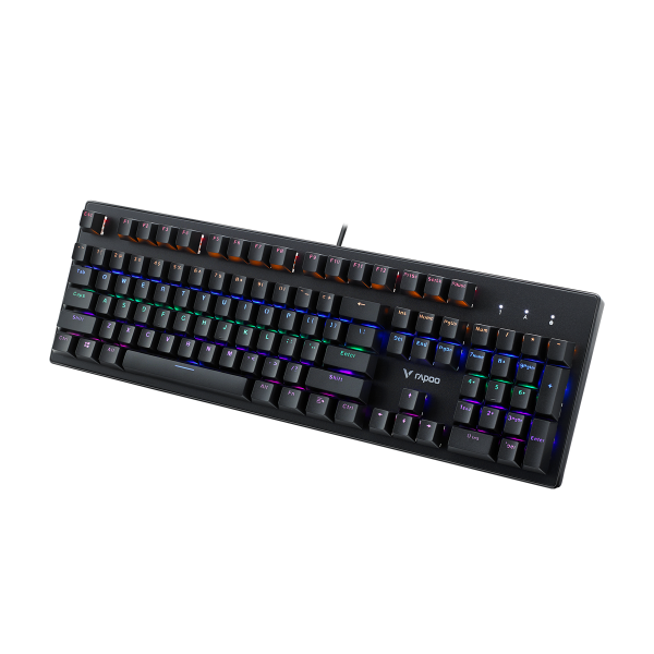  Bàn phím cơ gaming Rapoo V510C | Có dây, Fullsize, Clicky Switch, RGB Rainbow, Black 