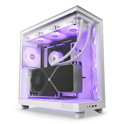 Thùng máy NZXT H6 Flow RGB - Trắng