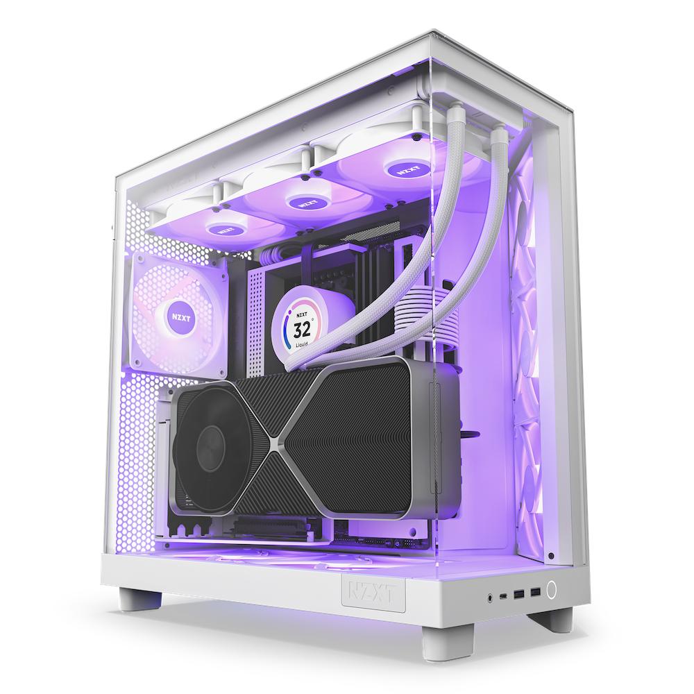 Thùng máy Case NZXT H6 Flow RGB - Trắng