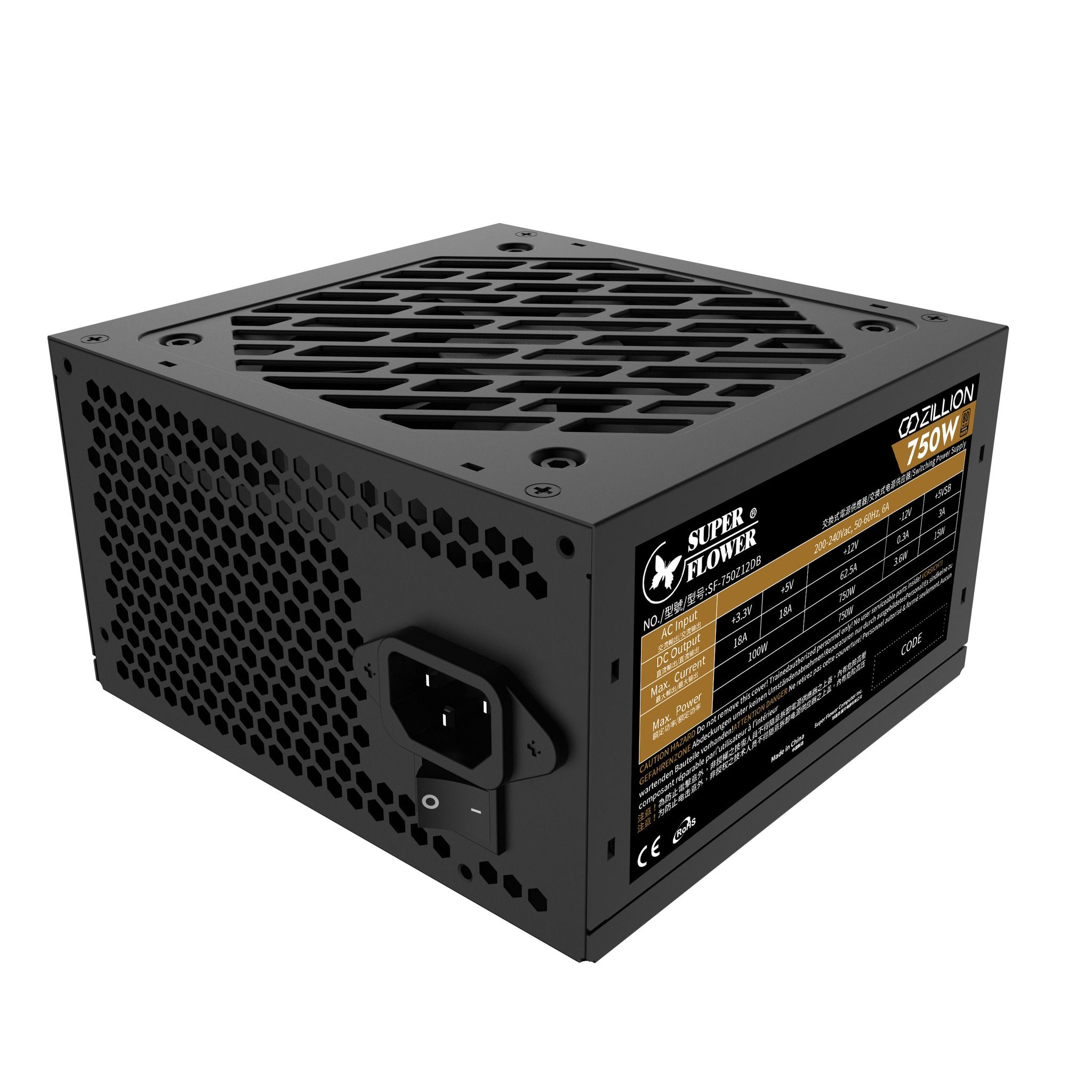 Nguồn Super Flower Zillion DB 750W - Black (SF-750Z12DB)