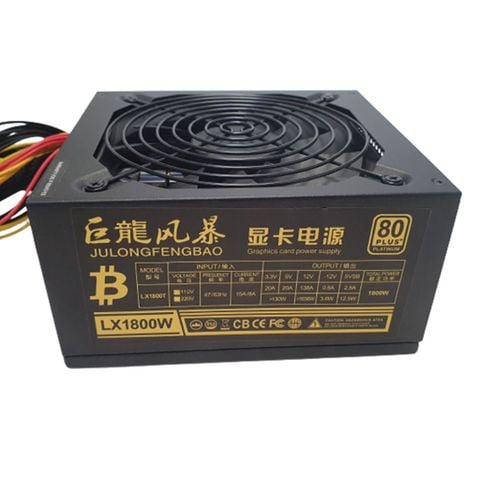 Nguồn máy tính BITCOIN LX1800W 1800W | Non Modular, ATX