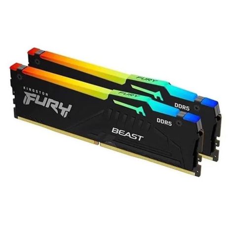 Ram Kingston FURY Beast RGB 64GB (2x32GB) DDR5 5200Mhz (KF552C40BBAK2-64)
