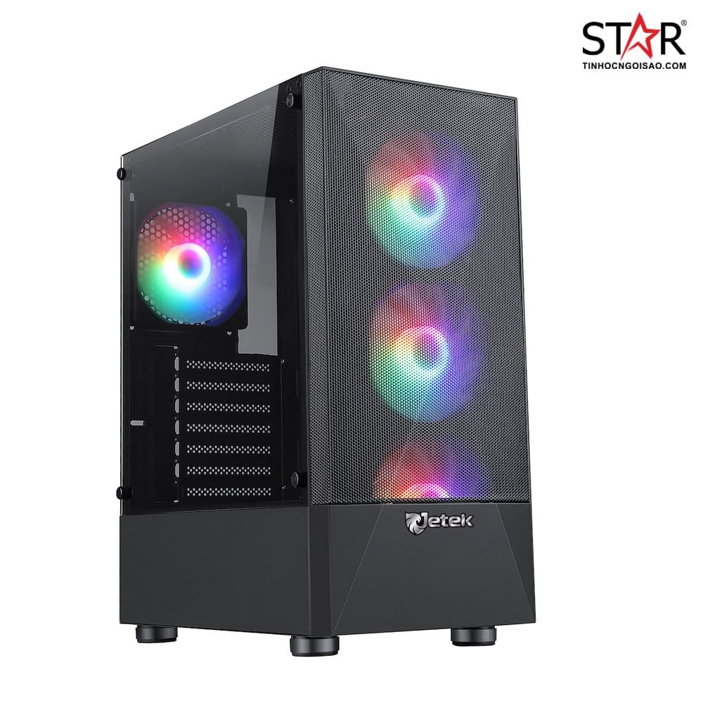 Thùng máy Case Jetek Game – R3 Black (Tặng 3 Fan RGB)