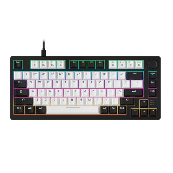  Bàn phím cơ gaming Dareu EK75 | Có dây, TKL, Linear Switch, RGB, White/Black 