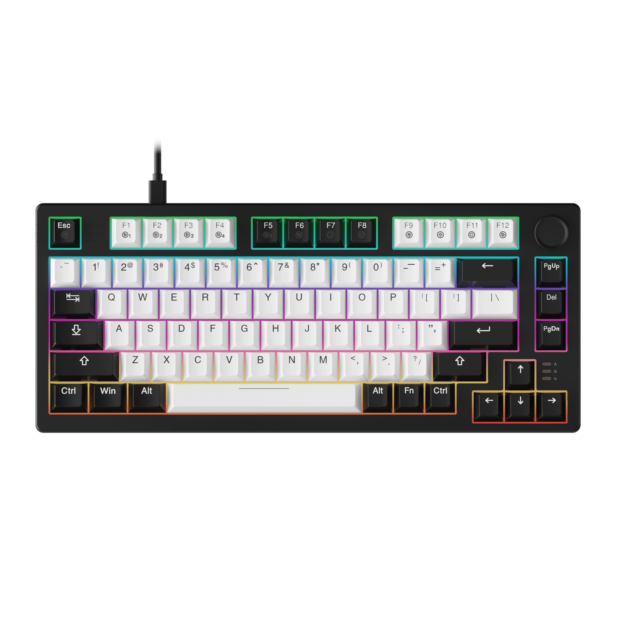 Bàn phím cơ Dare-U EK75 White - Black | PBT, Type C, Dream (Linear) Switch