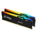  Ram PC Kingston Fury Beast 16GB (2x8GB) DDR5 5600MHz RGB (KF556C40BBAK2-16) 