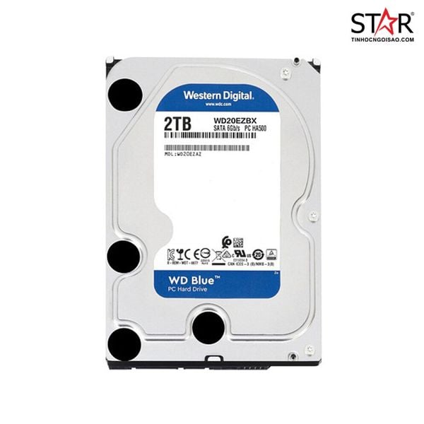  Ổ cứng HDD Western Digital Blue 2 TB | SATA III, 3.5" (WD20EZBX) 