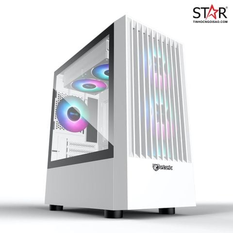 Thùng máy Jetek Game – X1 Tặng 3 Fan RGB (Trắng)