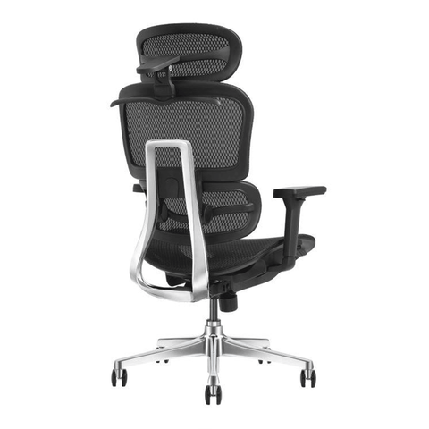 Ghế công thái học Manson Atum | Đen, lưng hợp kim nhôm, tựa đầu 6D